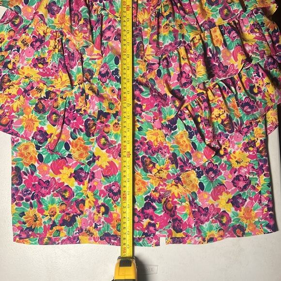 Sandy Sandy Vintage Women's Layered‎ Floral Dress Size 9/10 Made in USA - Picture 5 of 8